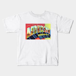 Greetings from Anderson Indiana - Vintage Large Letter Postcard Kids T-Shirt